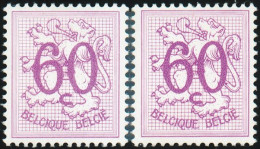 N°1370 P2 Et P2aK - Les 60c. LIONS Sur Papier Blanc En Lilas Vif Et Lilas Rose Pâle. Belle Fraîcheur. COB. 1400 Euros ++ - 1951-1975 León Heráldico