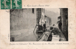 Lyon Inondé 1910 - Quartier De L'industrie  ( Capitaine Allavenat ) - Floods