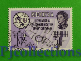 S779- RHODESIA 1965 COMMUNICATION EQUIPMENT ITU 1/3sh USATO - USED - Rhodesien (1964-1980)