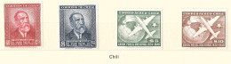 U.P.U. - Chili - 75e Anniversaire De L' U.P.U. - (4 Valeurs) - 1949  - Y & T N° 227 & 228** + PA 127 & PA 128** - Chile
