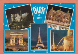 PARIS - NUIT - MULTIVUES - ECRITE - Parigi By Night