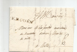 Linéaire "DE ROUEN" Lenain N°4, Taxe 6 Pour Lille, Correspondance Du 18/4/1736 - ....-1700: Precursori