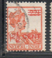 DUTCH INDIA INDIE INDE NEDERLANDS HOLLAND OLANDESE NETHERLANDS INDIES 1922 SURCHARGED WILHELMINA 12 1/2 On 17 1/2c USED - Nederlands-Indië