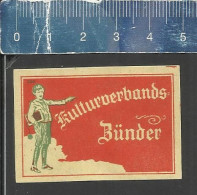 KULTURVERBANDS ZÜNDER ( DEUTSCHE ZÜNDWAREN MONOPOLGESELLSCHAFT 250 ) - OLD VINTAGE  MATCHBOX LABEL CZECHOSLOVAKIA - Zündholzschachteletiketten