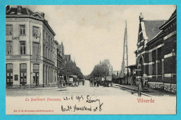 * Vilvoorde - Vilvorde (Vlaams Brabant) * (Ed. V.G.) Le Boulevard Hanssens, Café J. Muyts, Restaurant, Animée, TOP - Vilvoorde