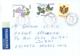 MONACO : 2014, STAMPS COVER TO DUBAI.. - Lettres & Documents