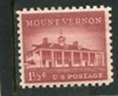 UNITED STATES/USA - 1956  1 1/2c  MOUNT VERNON  MINT NH - Neufs