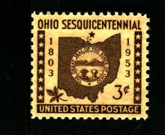 UNITED STATES/USA - 1953  OHIO SESQUICENTENNIAL  MINT NH - Neufs