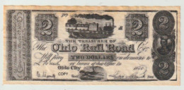 Banknote 1845 $2.00 Ohio Railroad Company (Copy) VF - Other & Unclassified