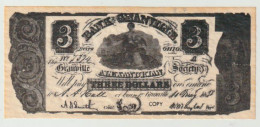 Banknote 1838 $3.00 Bank Of Granville (Copy) VF - Altri & Non Classificati
