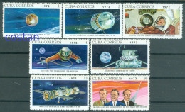 1972 Space,Russian Achievements,Sputnik,Gagarin,Leonov,Lunochod,CUBA,1760,MNH - Otros & Sin Clasificación