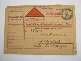 1923 , OBERNDORF Am Neckar ,  Gebühr Bezahlt , Seltener Stempel Auf NN- Karte - Lettres & Documents