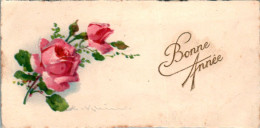 Catharina Klein Carte Mignonnette Bonne Année Fleur Flower Rose Fiore Ecrite Au Dos En TB.Etat - Klein, Catharina