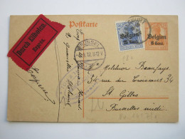 1917 , WALCOURT  , Klarer Stempel Auf  Eil - Ganzsache - Armée Allemande