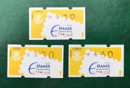 España Spain 1996, Espamer 96, Serie De 3 Valores, 4 Dígitos, Nuevos ** - Automatenmarken [ATM]