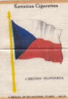 21 Czechoslovakia  - Kensitas Silk Issue 1934 - Flags - 8x5cm - Otros & Sin Clasificación