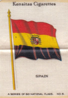 5 Spain  - Kensitas Silk Issue 1934 - Flags - 8x5cm - Otros & Sin Clasificación