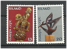 Iceland 1974 Europa: Sculptures  Mi 489-490 , MNH(**) - Unused Stamps