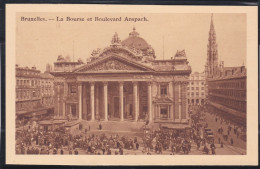 Bruxelles - La Bourse Et Boulevard Anspach - Lanen, Boulevards