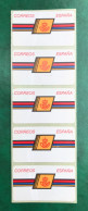 España Spain 1992, Emblema Correos, Ovelar, Tira De 5 Etiquetas Blancas / Strip Of 5, Nuevos ** - Machine Labels [ATM]