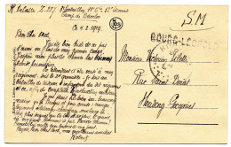 BELGIQUE - GRIFFE BOURG LEOPOLD SUR CARTE EN FRANCHISE, 1919 - Storia Postale