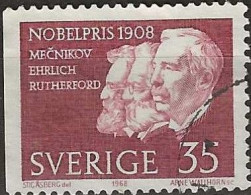 SWEDEN 1968 Nobel Prize Winner Of 1908 - 35ore Ilya Mechnikov & Paul Ehrlich (medicine) & Lord Rutherford (chemistry) FU - Gebruikt