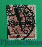 S787- RHODESIA 1909 COAT OF ARMS OVERPRINTED 1p USATO - USED - Northern Rhodesia (...-1963)