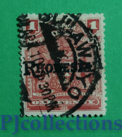 S787- RHODESIA 1909 COAT OF ARMS OVERPRINTED 1p USATO - USED - Rhodésie Du Nord (...-1963)