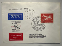 1962  Sonderflug Wien Graz - First Flight Covers