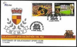 2005 TURKEY THE CENTENARY OF THE GALATASARAY SPORTS CLUB FDC - Clubs Mythiques