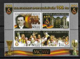 2005 TURKEY THE CENTENARY OF THE GALATASARAY SPORTS CLUB SOUVENIR SHEET MNH ** - Clubs Mythiques