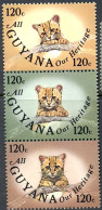 GUYANA Mammiferes, Felins, Ocelot Yvert N° 1109/11** Neuf Sans Charniere. MNH ** - Felinos