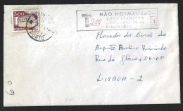 Carta Multada Com 2$00. Selo Fora Do Local. Letter Fined 2$00. Stamp Out Of Place. Lettre D'amende De 2$00. Timbre Dépla - Brieven En Documenten