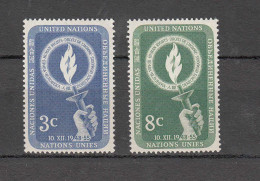 NATIONS  UNIES  NEW-YORK    1955  N° 38 - 39   NEUFS**   CATALOGUE YVERT&TELLIER - Nuevos