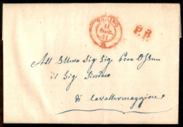 Antichi Stati Italiani - Sardegna - Torino + P.P. (in Rosso) - Lettera Per Cavallermaggiore Del 11.5.1851 - Andere & Zonder Classificatie