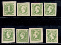 Regno - Vittorio Emanuele II - 1863 - Ronchi (12/19) - Serie Completa Verde Su Carta Bianca - Senza Gomma - Diena (2.000 - Autres & Non Classés