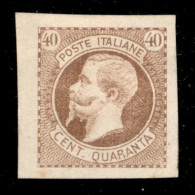 Regno - Vittorio Emanuele II - 1863 - Saggi - Ronchi - 40 Cent (17 - Bruno) - Carta Bianca - Senza Gomma - Sorani - Autres & Non Classés