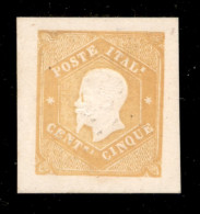 Regno - Vittorio Emanuele II - 1863 - Saggi - Grazioli - 5 Cent (21 - Giallo) - Senza Gomma - Sorani - Other & Unclassified