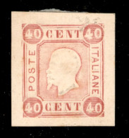 Regno - Vittorio Emanuele II - 1863 - Saggi - Grazioli - 40 Cent (25 - Rosa) - Senza Gomma - Sorani - Altri & Non Classificati