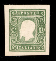 Regno - Vittorio Emanuele II - 1863 - Saggi - Grazioli - 60 Cent (26 - Verde) - Senza Gomma - Sorani - Other & Unclassified