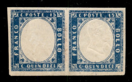 Regno - Vittorio Emanuele II - 1863 - 15 Cent Matraire (11n) - Coppia Orizzontale Senza Effigie A Sinistra - Gomma Origi - Autres & Non Classés