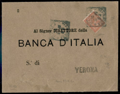 Regno - Vittorio Emanuele II - Perfin - Lettera Affrancata Con 2 Cent (T15) Punzonato "BI" - Verona 23.4.90 - R. Diena - Sonstige & Ohne Zuordnung