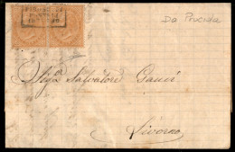 Regno - Vittorio Emanuele II - Piroscafi Postali Interno (annullatore) - Lettera Affrancata Con Coppia Del 10 Cent (T17) - Autres & Non Classés