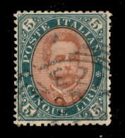 Regno - Umberto I - 1889 - 5 Lire Umberto (49) - Usato - Cert. Diena - Altri & Non Classificati