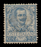 Regno - Vittorio Emanuele III - 1901 - 25 Cent Floreale (73) - Gomma Originale Con Traccia Di Linguella - Ottimamente Ce - Altri & Non Classificati