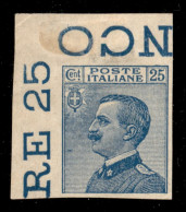 Regno - Vittorio Emanuele III - 1908 - Prove D'Archivio - 25 Cent Michetti (P83) Angolo Di Foglio - Sempre Senza Gomma ( - Otros & Sin Clasificación