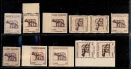 Regno - Luogotenenza - 1943/1944 - 50 Cent Lupa (515/515A) - Insieme Di Varietà - 11 Singoli E 3 Coppie Nuovi - Gomma Or - Other & Unclassified