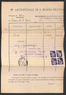 Regno - Luogotenenza - 1 Lira (531) In Quartina Su Piego Ospedaliero Da Firenze A Udine Del 4.6.45 - Autres & Non Classés