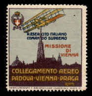 Regno - Posta Aerea - 1918 - Missione Di Vienna - Vignetta Nuova - Gomma Integra - Diena - Autres & Non Classés