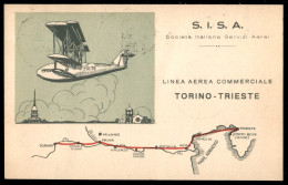 Regno - Posta Aerea - 1926 (5 Aprile) - Cartolina Bicolore SISA - Predisposta Con Affrancatura Annullata Per Il Volo - Autres & Non Classés